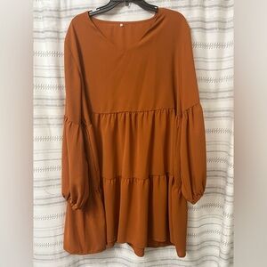 2x apricot color dress